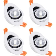 YgsTech 3 Inch Eyeball Gimbal Led Pencahayaan Tersembunyi Downlight Dimmable 5W 50W Setara Halogen L