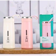 Nice Cup Glass Bottle Tumbler Creative Leakproof Water Cup 400ml Stainless aqua flask