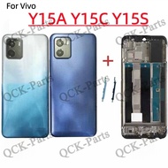 For VIVO Y15A Y15S Y15C Battery Back cover Housing middle frame + Button + LCD Front frame + Lens Fr