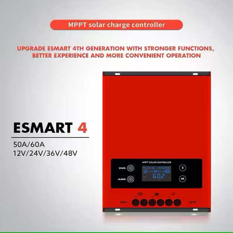 eSmart4 MPPT Solar Charge Controller 60A 12V/24V/36V/48V Lithium Battery Charger Regulator RS485APP 
