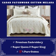 CADAR COTTON SYAQIST PATCHWORK EMBROIDERY SUPER QUEEN @ SUPER KING / CADAR PENGANTIN / CADAR KAHWIN