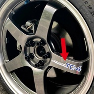 4x Car Styling Sticker for Casting-flow Forming ADVAN TC-4 Auto Wheel Hub Spokes Applique Letter Wor
