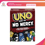 HIJAU Gramedia Manado - Uno Family Game Cards No Mercy - Light Green, No Mercy Motif, Special Rules