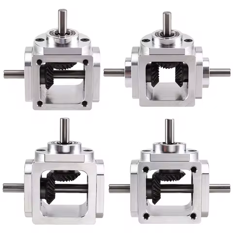 Y51A-Gearbox 90 Degree Right Angle Bevel Gear-Box With Mounting Hole 1:1 Shaft 1 Module 20 Teeth Bev