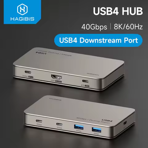 Hagibis USB4 Docking Station USB C Triple Display Hub Compatible with Thunderbolt 4/5 40Gbps 8K Dock
