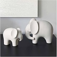 Elephant Figurines Home Decor, Ceramic Home Decoration Statue, Meaning Auspicious, Living Room Wine 