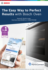 Bosch HBG6764S6B Built In Stainless Steel Oven Series 8  60cm width, 71L 16 amp connection