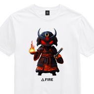 HYPETHENTIC White T-shirt - Fire Samurai Element
