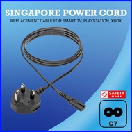 Singapore Safety Mark Power Cord for TV PS3 PS4 PS5 PSP Nintendo Switch Laptop Adaptor Charger C7