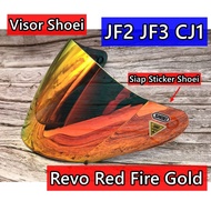 Visor SHOEI Helmet Cermin Topi CJ1 MHR TSR JF3 JF2 VISOR Free Give Anti Rain REVO BLUE REVO GOLD RAI