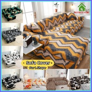 1/2/3/4 Seaters Sofa Cover Elastic L Shape Printed Seat Cover Slipcover Protector