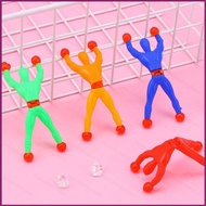 YT4 10PCS/Set Random Kids Toy Sticky Wall Climbing Flip Rolling Men 13CM Climber Spiderman Toys Favo