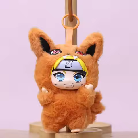 Naruto Tailed Beast Series Plush Toys Cute Sasuke Sakura Vinyl Dolls Kawaii Gaara Hinata Kakashi Bag
