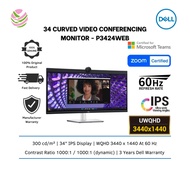Dell P3424WEB 34" WQHD 3440 x 1440 Curved Video Conferencing IPS Monitor with 2K QHD Webcam and Dual