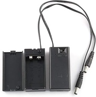E-outstanding Battery Holder 2PCS 9V Battery Boxes Case with ON/Off Switch and 5.5 x 2.1mm DC Plug L