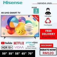 [NEW 2024] Hisense TV 55 Inch 4K UHD SMART TV (43"/50"/55"/65") Television 电视机