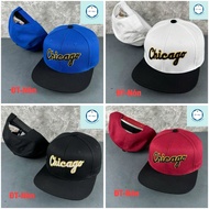 (Size 53-58cm) chicago embroidered snapback hat - European style unisex hat - personality fashion