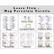 ▣☸Mug Corelle (Stoneware) Plum | Provence Garden | Sakura | Country Rose | European Herb | Rosabelle | Daisy Field