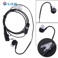 2Pin Sports Earpiece Headset Noise Cancellation Walkie Talkie Earpiece Headset Black for BAOFENG Ret
