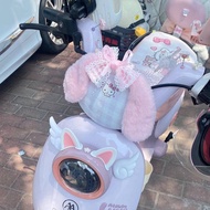 Electric Car Ear Decoration Cinnamoroll Babycinnamoroll Melody Lace Bow Car Head Lamp Modification A