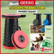 GEESO Telescopic Stool Portable Foldable Extendable Camping Travel Outdoor Sport Folding Chair Seat 