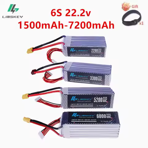 6S LIPO Battery 22.2V RC Lipo 1500mah 1800mah 2200mah 2800mah 3000mah 5200mAh 6000mAh XT60 T Plug Fo