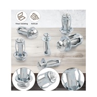 80Pcs Expansion Screw Petal Nut M5 M6 M8 Jack Nuts Petal Shape Metal Nut with Screws Assembly for Ho