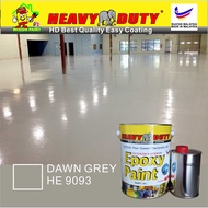 HE 9093 DAWN GREY Epoxy Paint ( Heavy Duty Coating Brand ) Floor Coating Paint / Cat Lantai interior &amp; exterior cement