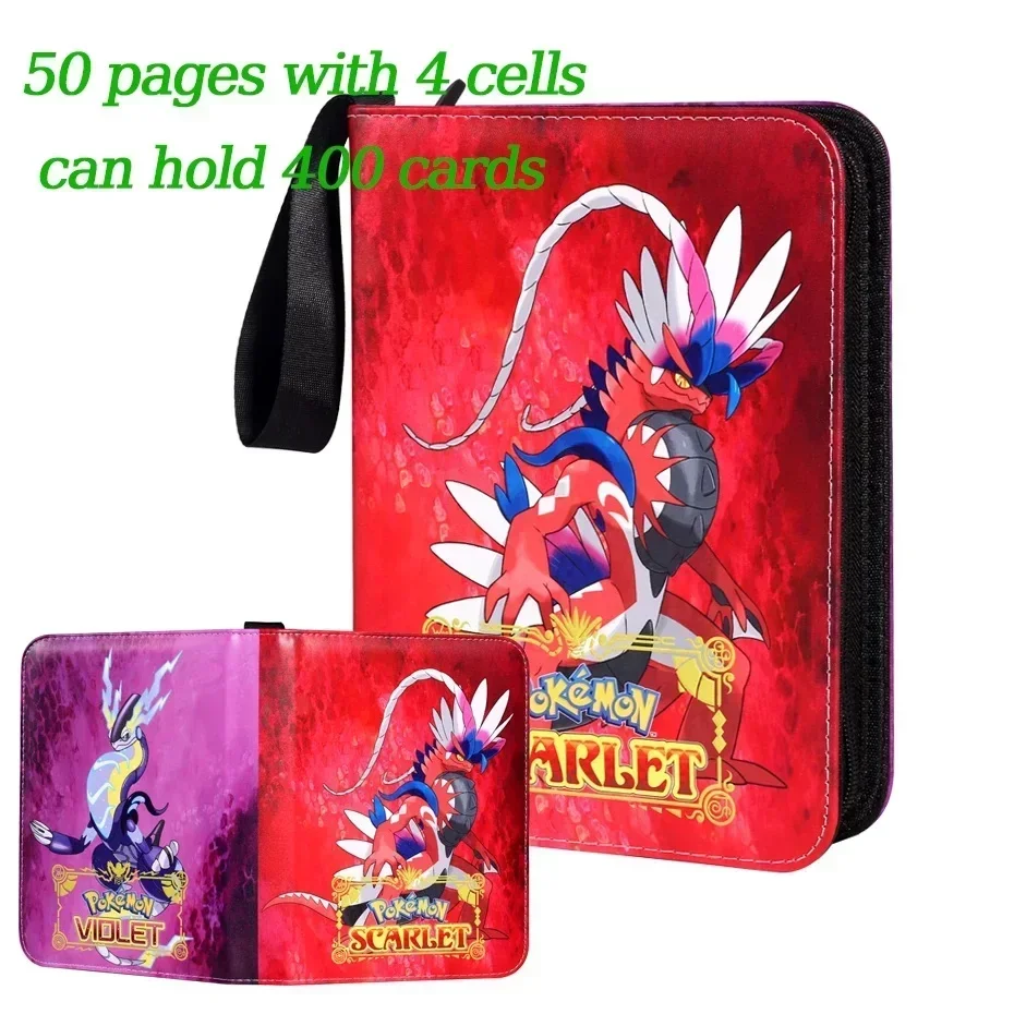 &Binder Trading Card for Pokemon Binder Collection Card Custom Book Holder with 50 Sleeves 400 Pocke