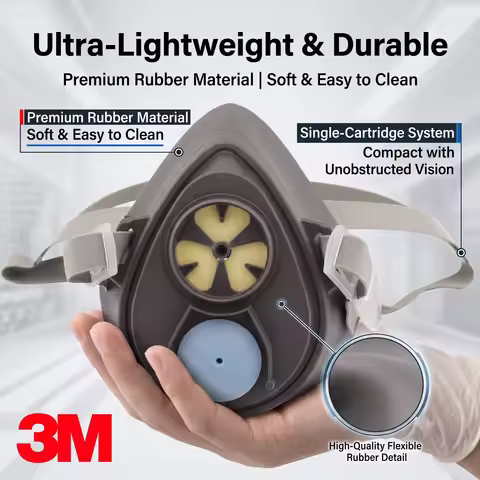 3M 3200 Originales Half Mask Gas Face Respirator Single Filter Paint Airbrush Spraying For Resin Res