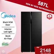 Midea 587L / 580L / 660L Side by Side Inverter Refrigerators Peti Ais Peti Sejuk