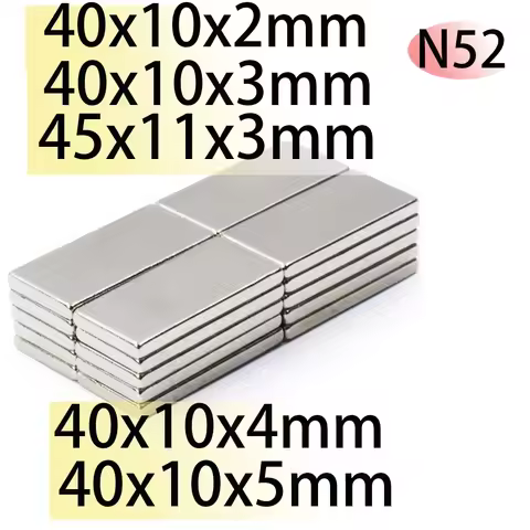 N52 40x10x2 40x10x3 40x10x4 40x10x5 Magnet Rectangle Square 3D Printer Neodymium Block Motor Generat