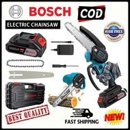 Germany Bosch 6.0Ah Mini 6-inch Cordless Chainsaw Log Trimmer Portable Branch Pruning Saw Gergaji Elektrik
