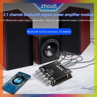 zhoutt 1Pc ZK-MT21 2x50W+100W 2.1 Channel Bluetooth 5.0 Subwoofer Digital Bass Amp