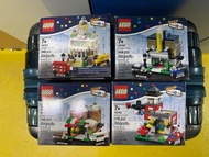 LEGO Bricktober 一套四盒：40180 (Theater), 40181 (Pizza Place), 40182 (Fire Station), 40183 (Tower Hall)