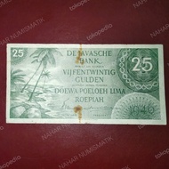 Uang Kuno Indonesia Jaman Jajahan Belanda..25 Gulden Federal 1946..