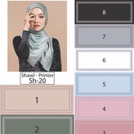 TUDUNG SHAWL ARIANI PLAIN BORDER SATIN