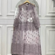 Long Cardigan Outer Pesta Brukat Tile Etnik