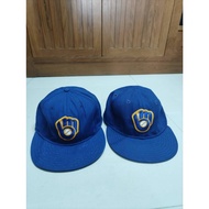 Vintage Cap New Era 90s Pro Model Diamond-Milwaukee Brewers Blue No.1 (Underbrim Green 90s) Hat godf