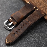 Brown retro style leather watch strap Men's Watch Strap 20 21 22 23 24 26MM Leather Strap Watch Acce
