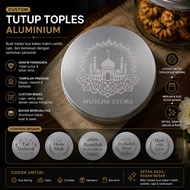 Custom Engraved Aluminum Jar Lid | Custom Aluminum Jar Lid with Engraved Logo | Aluminum Jar Lid Eng