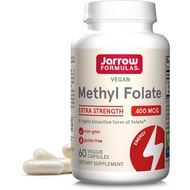 JarrowFormulas Super Powerful Methyl Folic Acid 400 Micrograms, Used for Cardiovascular and Neural S