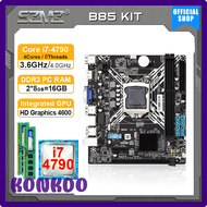 [KONKDO] SZMZ B85 Motherboard LGA 1150 Kit with i7 4790 CPU 16GB DDR3 RAM Combo Placa Mae 1150 Deskt