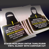 Stiker Muslimah Untuk Tamu / Kurir