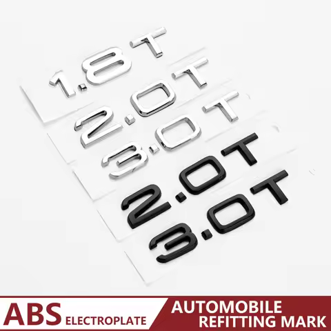 3d ABS Letters Car Styling Rear Trunk Badge Logo 1.8T 2.0T 3.0T Emblem For A3 A4 A5 A6 A7 A8 Q2 Q3 Q