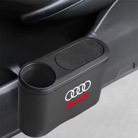 2025 1pcs Car Door Hanging Pressing Storage Case Auto Trash Can For Audi A1 A2 A3 A4 A5 A6 A7 A8 Q1 
