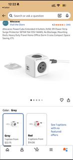 Allocacoc PowerCube Extended 4 Outlets 2USB