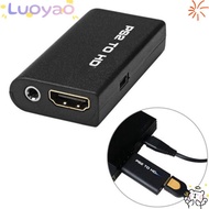 LUOYAO1 Adapter, Game to HDMI 480i/480p/576i Converter, Durable 3.5mm Audio Output PS2 to HDMI HD Ca