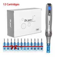 Dr. Pen M8S Microneedling Pen with 12 Replacement Cartridges Derma Pen Kit Beauty Tools