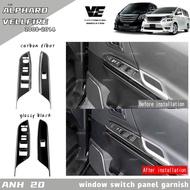 Vemart Toyota alphard vellfire anh20 carbon fiber car window switch frame garnish accessories